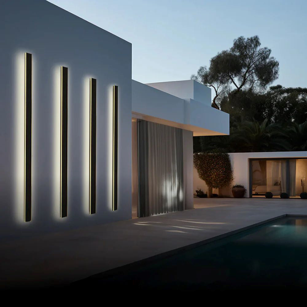 Architectural Vertical LED Wall Light Black Indoor Outdoor Lighting