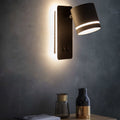 Adjustable LED Wall Sconce With Rotatable Spotlight And Ambient Light