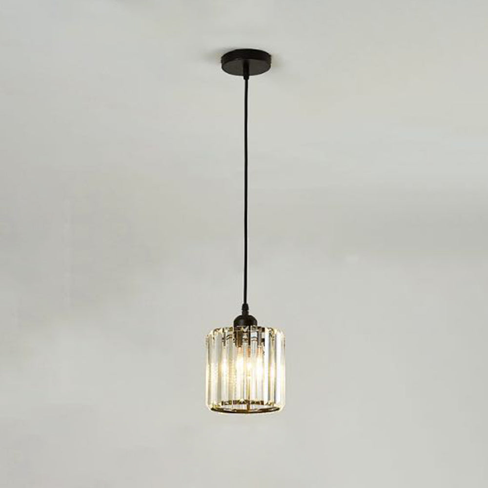 Cluster Pendant Light with Ribbed Cylindrical Glass Shades for Dining Areas