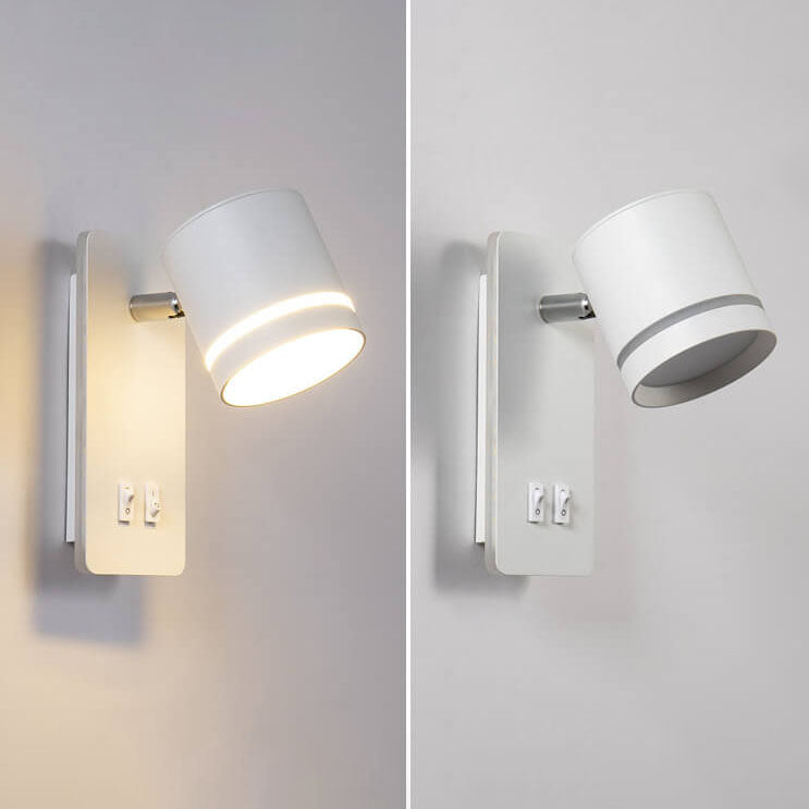 Adjustable LED Wall Sconce With Rotatable Spotlight And Ambient Light