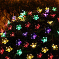 Solar Flower String Lights With Multicolour LED Outdoor Lighting