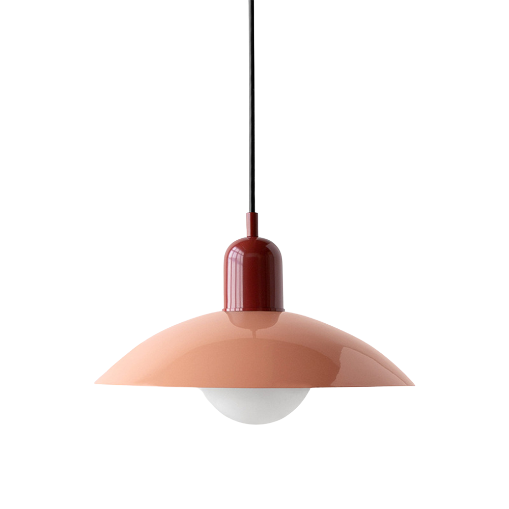 Curved Metal Shade Pendant Ceiling Light for Even Room Lighting