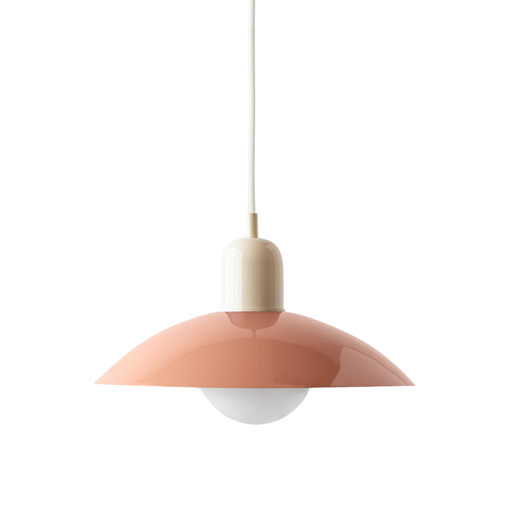 Curved Metal Shade Pendant Ceiling Light for Even Room Lighting
