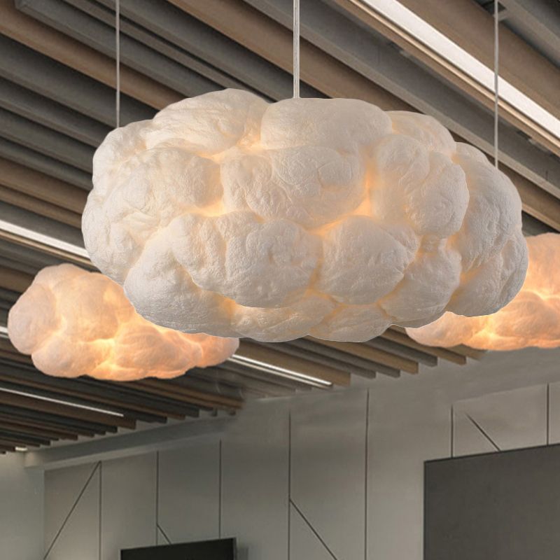 Cloud Form Cotton Pendant Light for Soft Diffused Warm Lighting