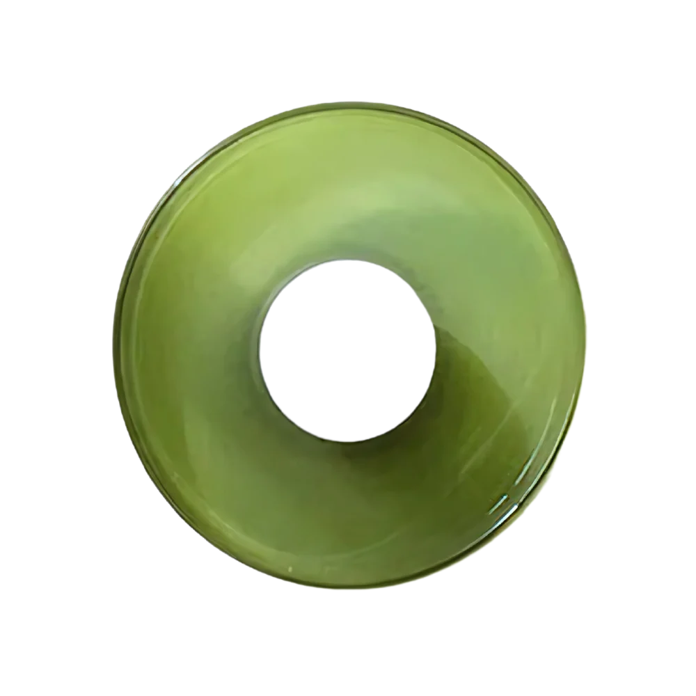 Olive Glass Disc Ceiling And Wall Light With Central Globe