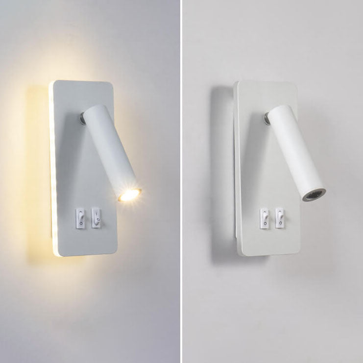 Adjustable LED Wall Sconce With Rotatable Spotlight And Ambient Light
