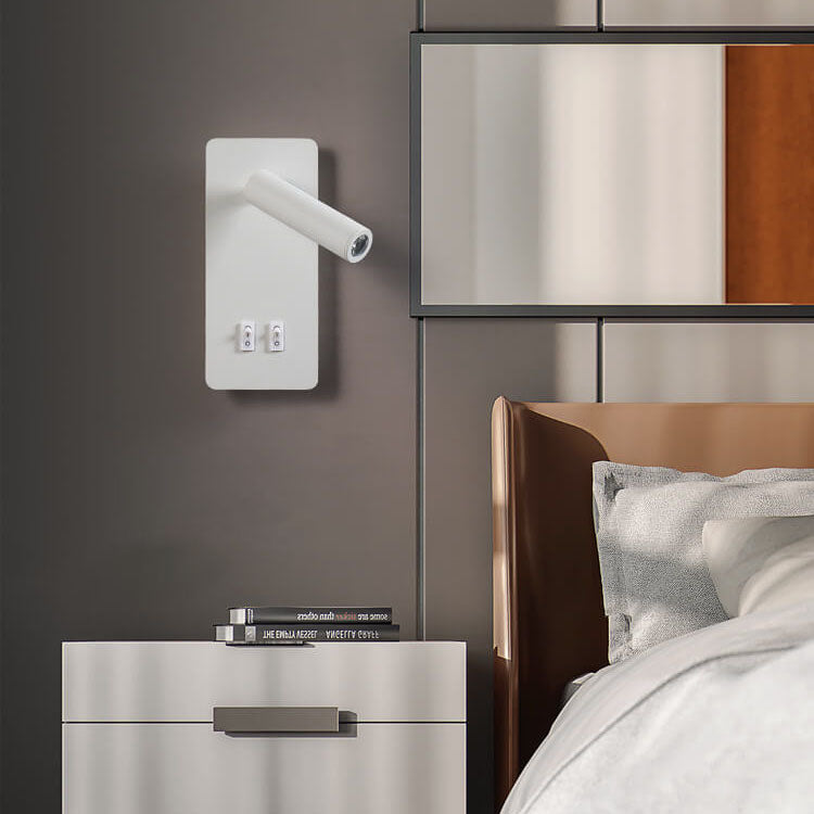 Adjustable LED Wall Sconce With Rotatable Spotlight And Ambient Light