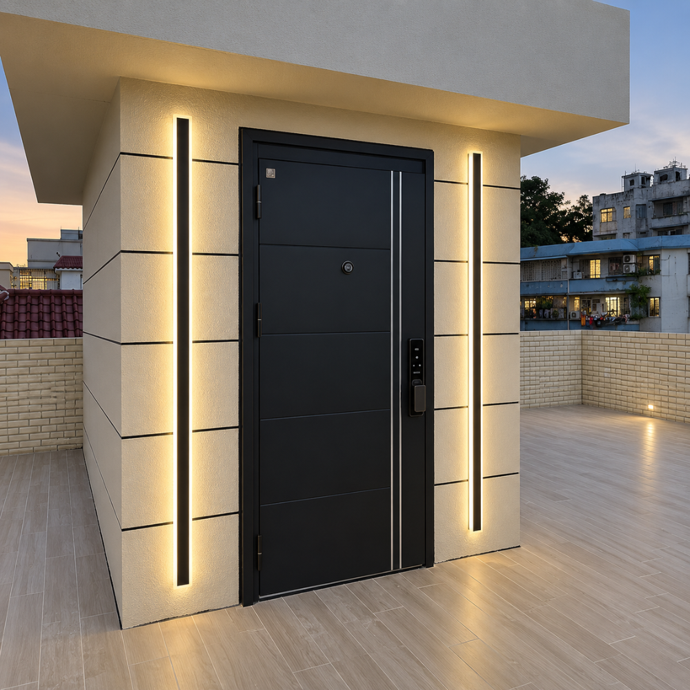 Architectural Vertical LED Wall Light Black Indoor Outdoor Lighting