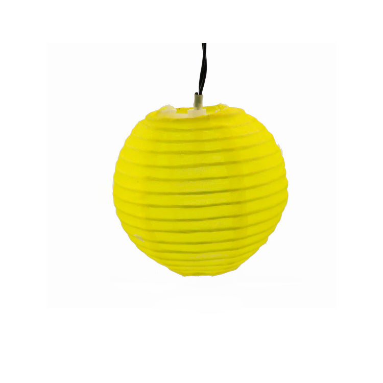 Solar String Lights With Multicolour Round Lantern Shades For Outdoor Lighting