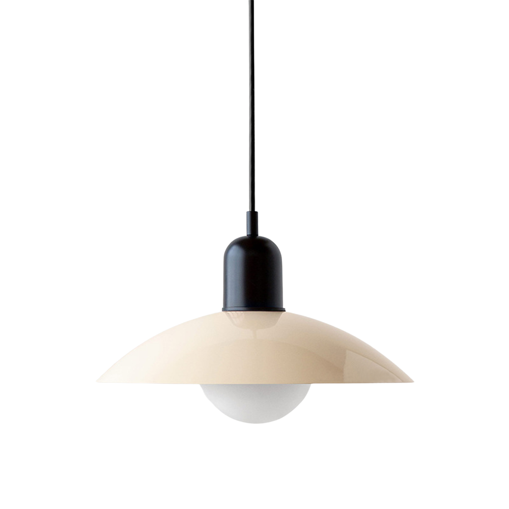 Curved Metal Shade Pendant Ceiling Light for Even Room Lighting