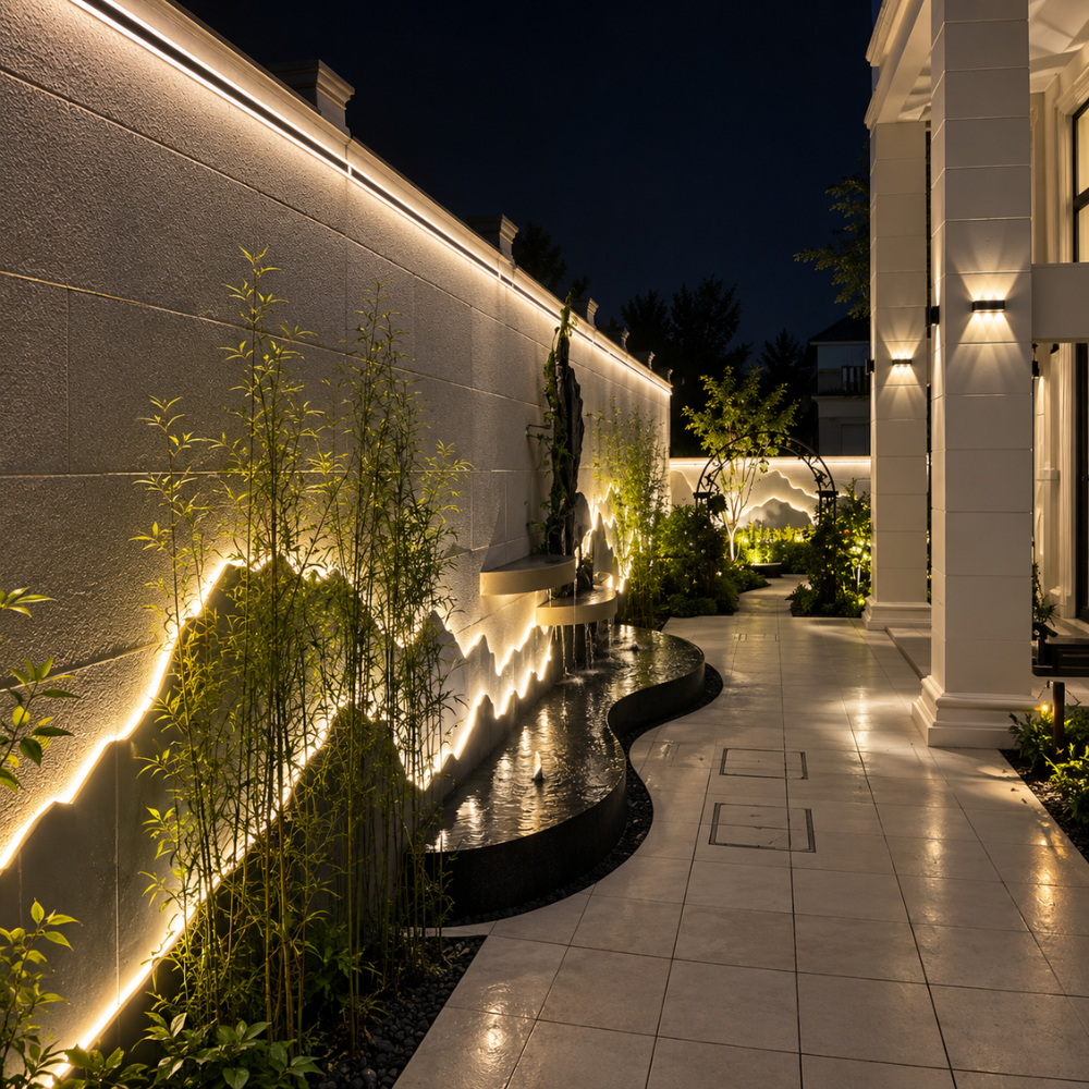 Architectural Vertical LED Wall Light Black Indoor Outdoor Lighting