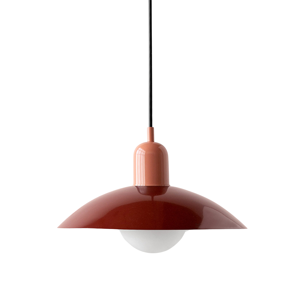 Curved Metal Shade Pendant Ceiling Light for Even Room Lighting