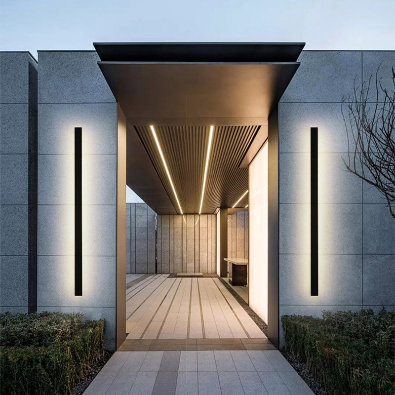 Architectural Vertical LED Wall Light Black Indoor Outdoor Lighting
