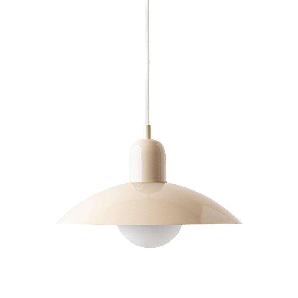 Curved Metal Shade Pendant Ceiling Light for Even Room Lighting