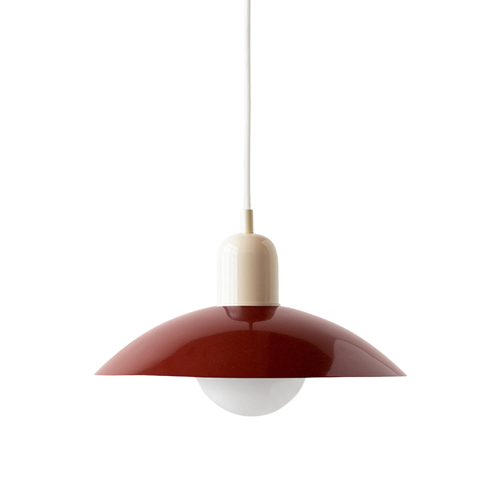 Curved Metal Shade Pendant Ceiling Light for Even Room Lighting