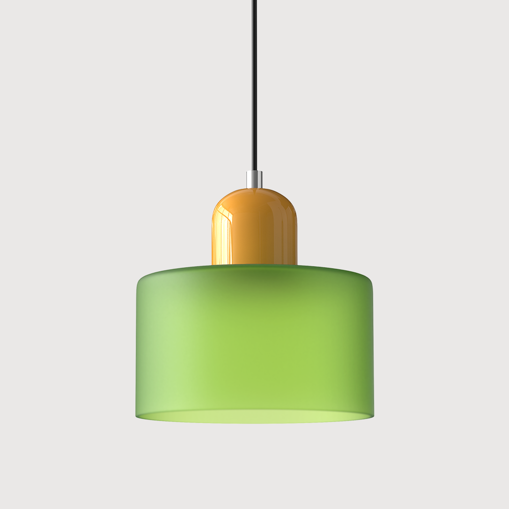 Bauhaus Coloured Glass Pendant Light for Soft Ambient Lighting