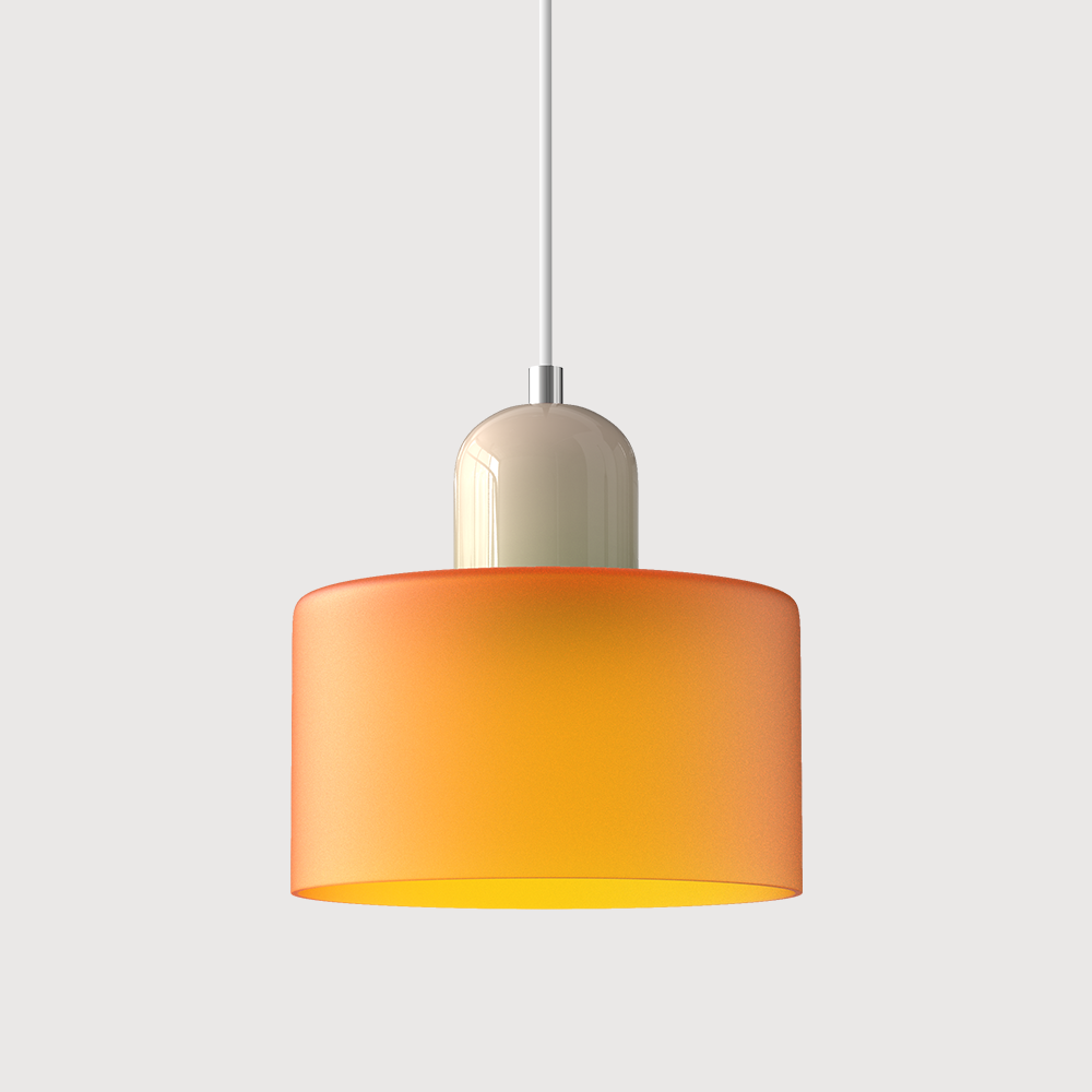 Bauhaus Coloured Glass Pendant Light for Soft Ambient Lighting