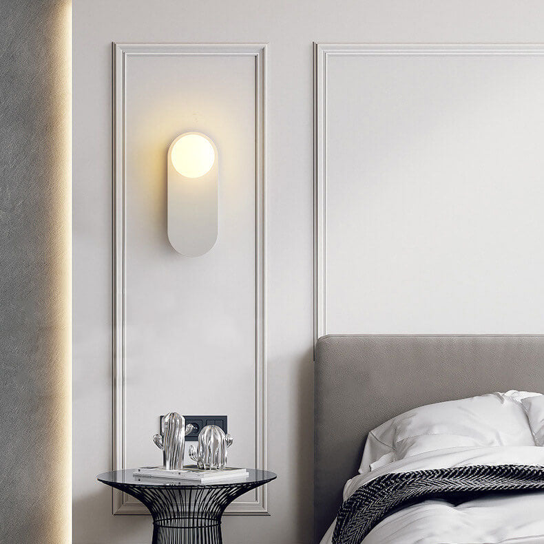 Minimalist Nordic Wall Sconce with Globe Shade for Soft Bedroom Lighting