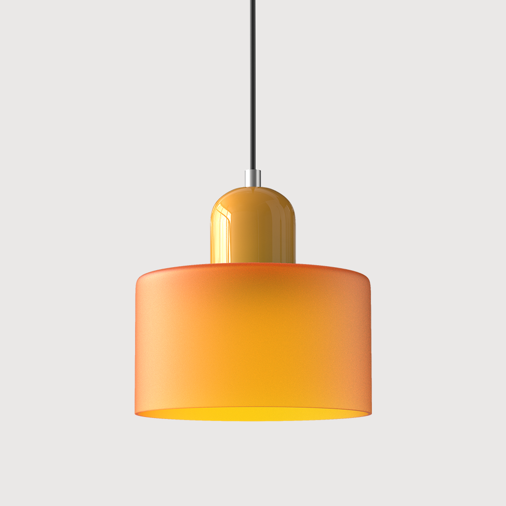 Bauhaus Coloured Glass Pendant Light for Soft Ambient Lighting