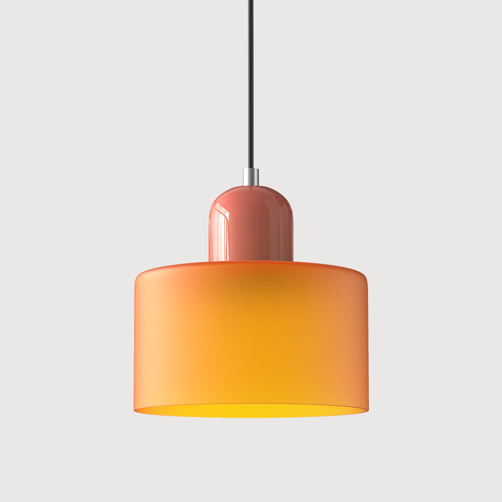 Bauhaus Coloured Glass Pendant Light for Soft Ambient Lighting