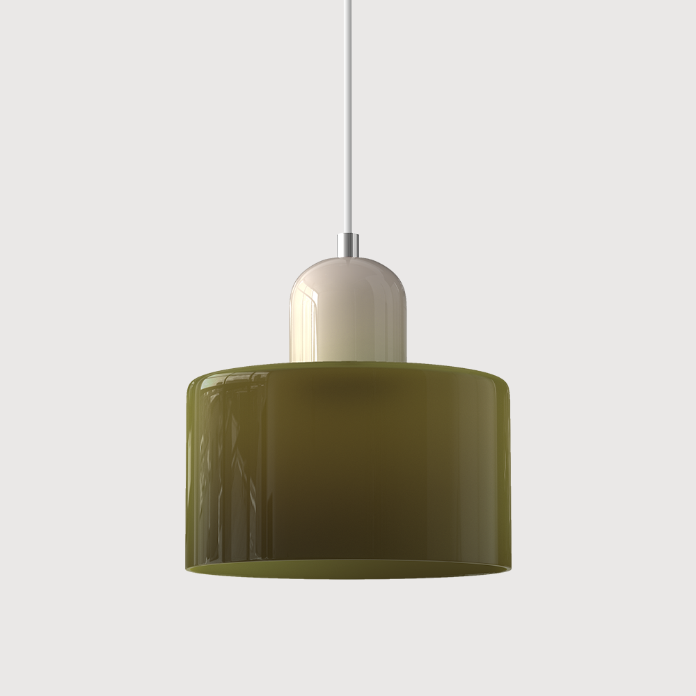 Bauhaus Coloured Glass Pendant Light for Soft Ambient Lighting