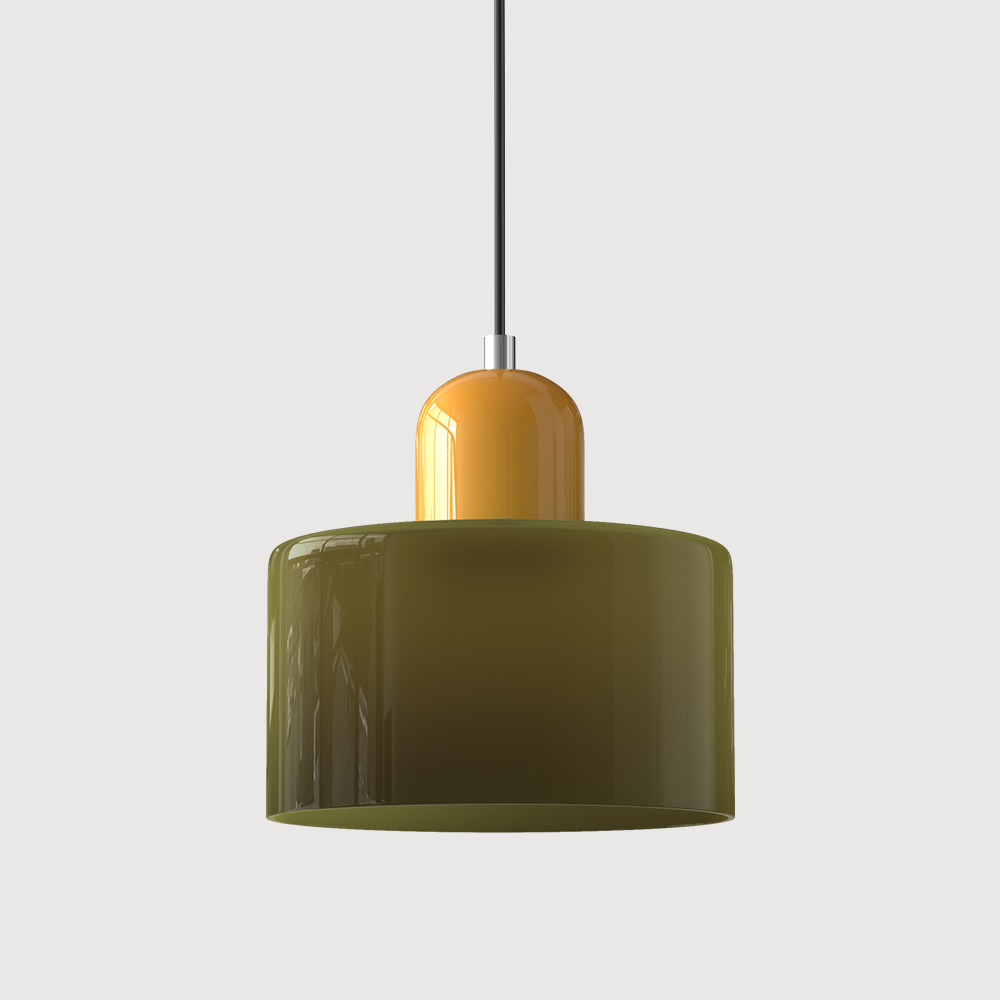 Bauhaus Coloured Glass Pendant Light for Soft Ambient Lighting