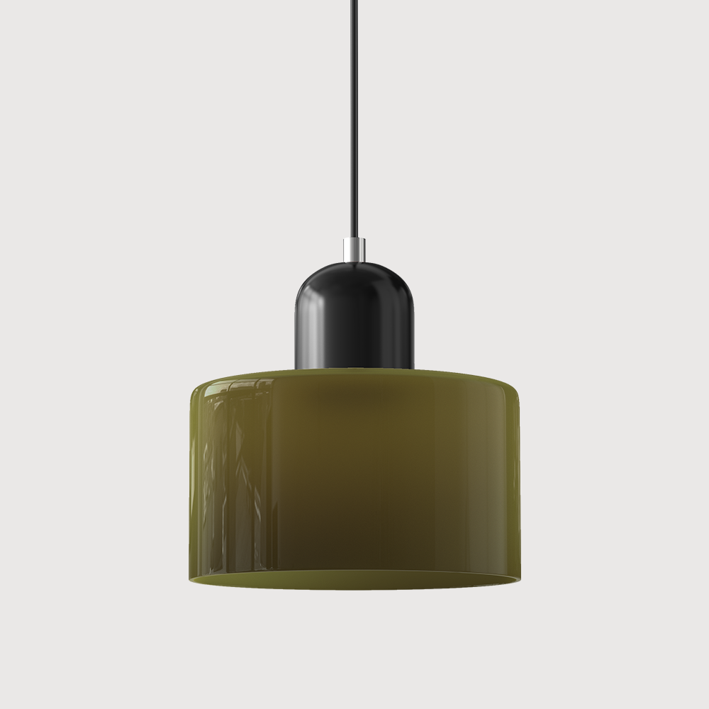 Bauhaus Coloured Glass Pendant Light for Soft Ambient Lighting