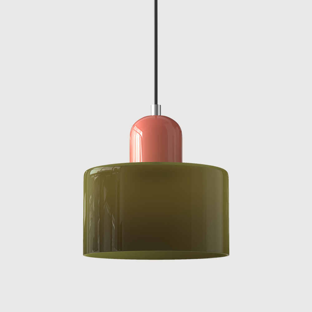 Bauhaus Coloured Glass Pendant Light for Soft Ambient Lighting