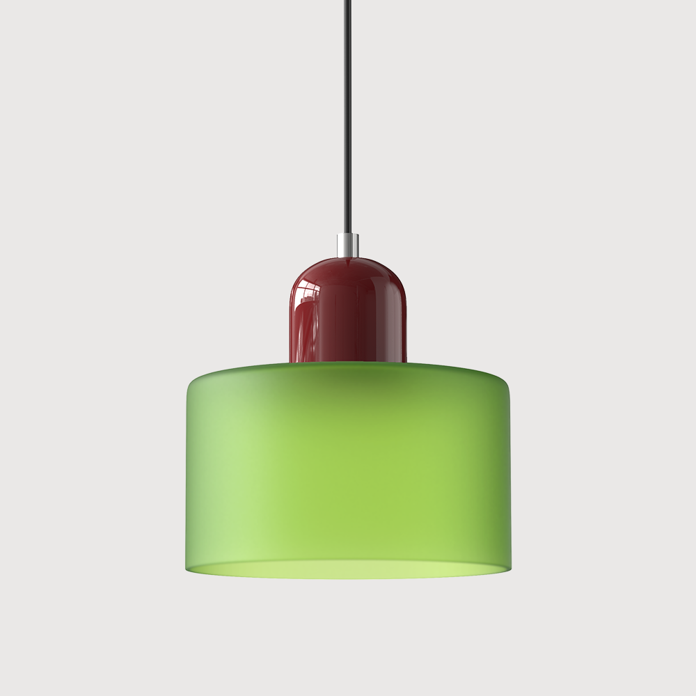 Bauhaus Coloured Glass Pendant Light for Soft Ambient Lighting