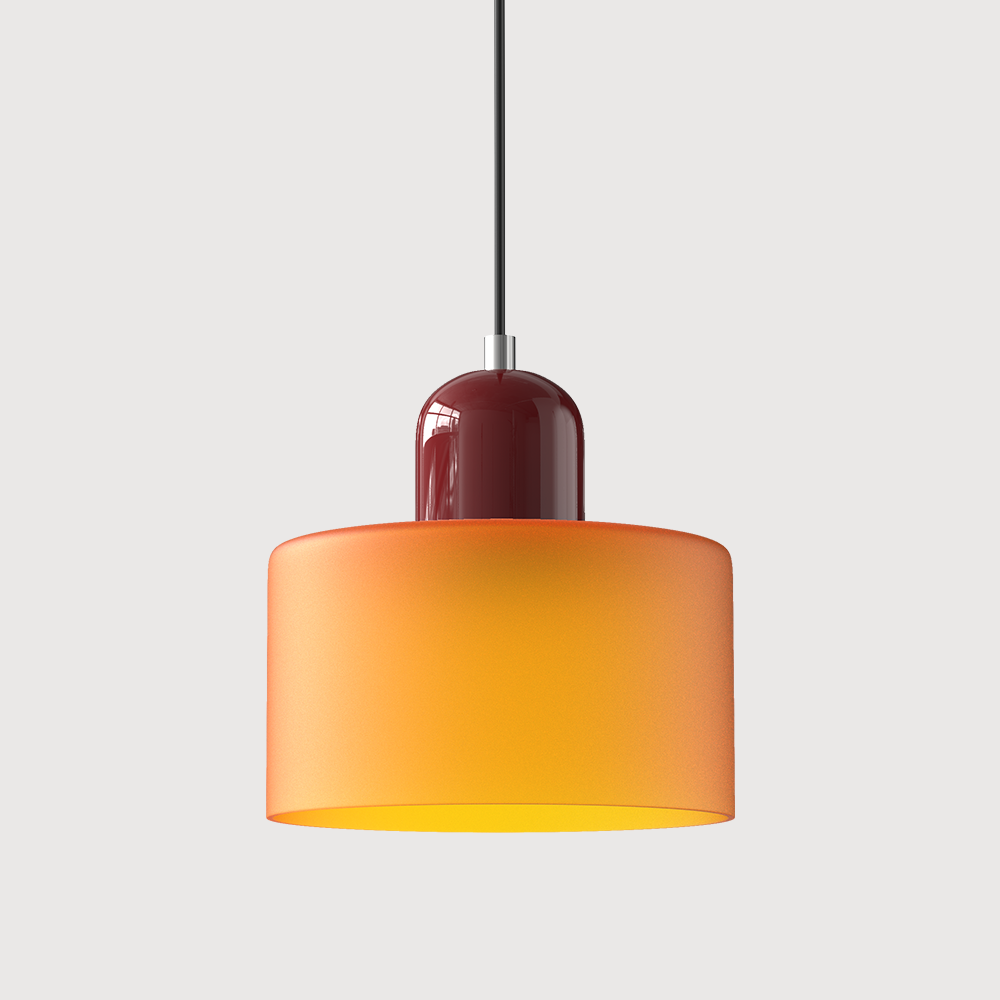 Bauhaus Coloured Glass Pendant Light for Soft Ambient Lighting