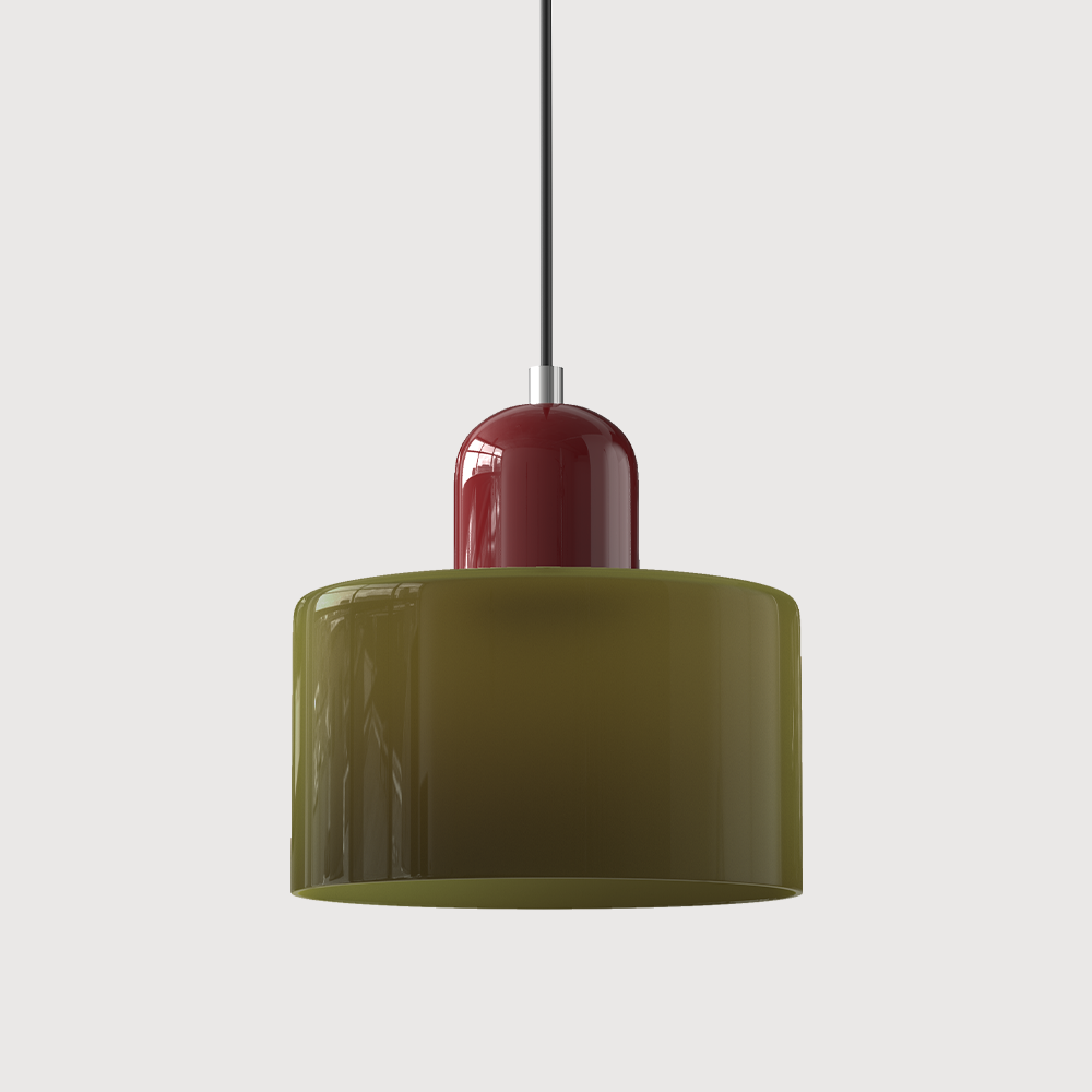 Bauhaus Coloured Glass Pendant Light for Soft Ambient Lighting