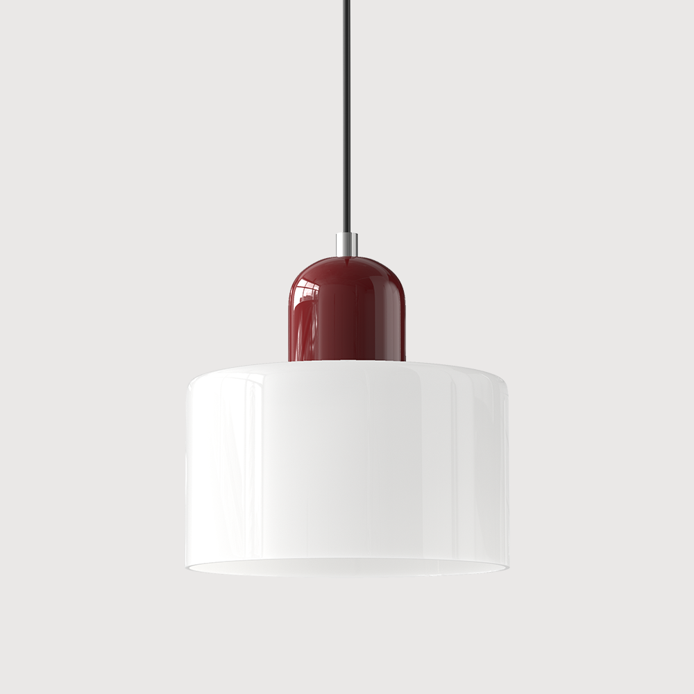 Bauhaus Coloured Glass Pendant Light for Soft Ambient Lighting