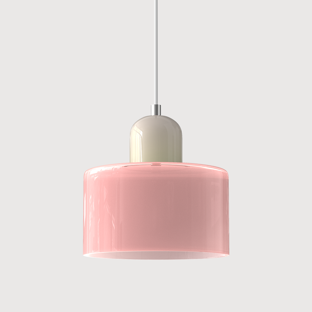 Bauhaus Coloured Glass Pendant Light for Soft Ambient Lighting