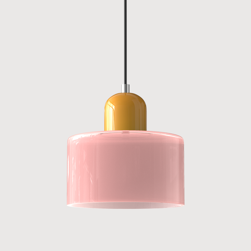 Bauhaus Coloured Glass Pendant Light for Soft Ambient Lighting