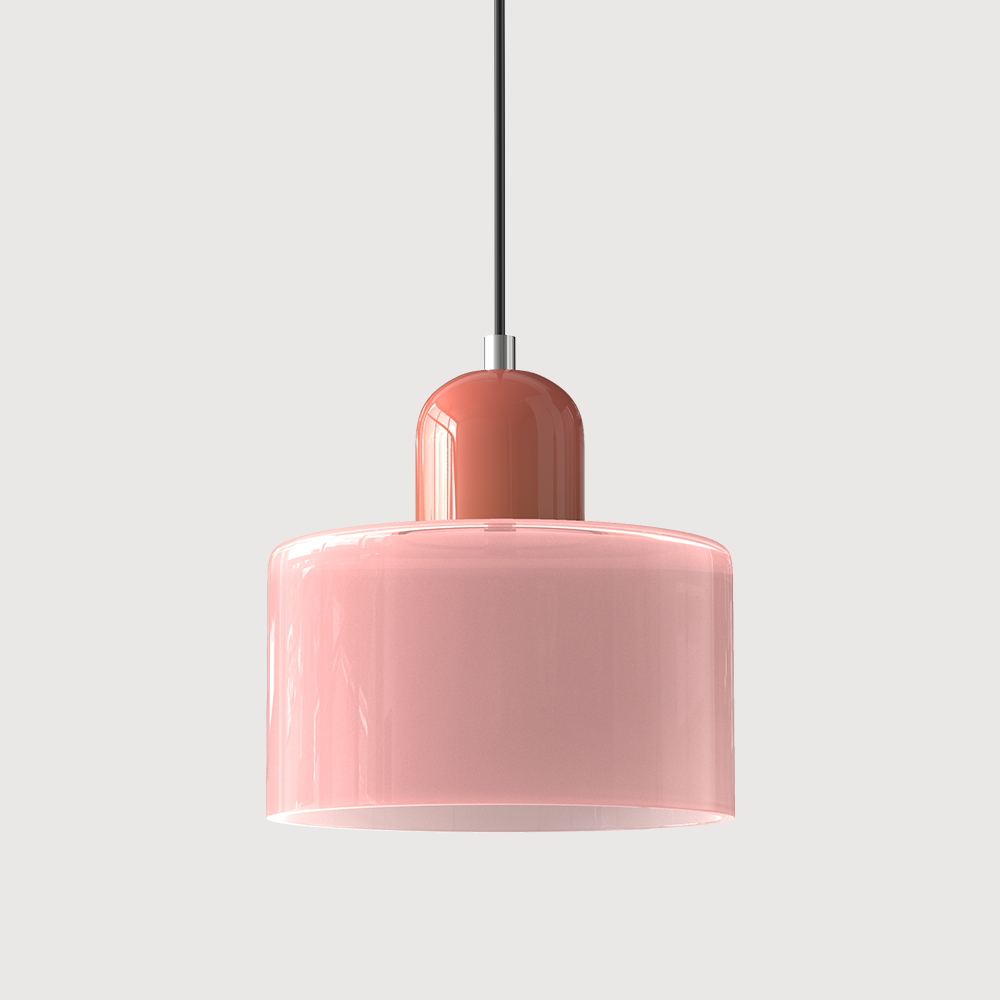 Bauhaus Coloured Glass Pendant Light for Soft Ambient Lighting