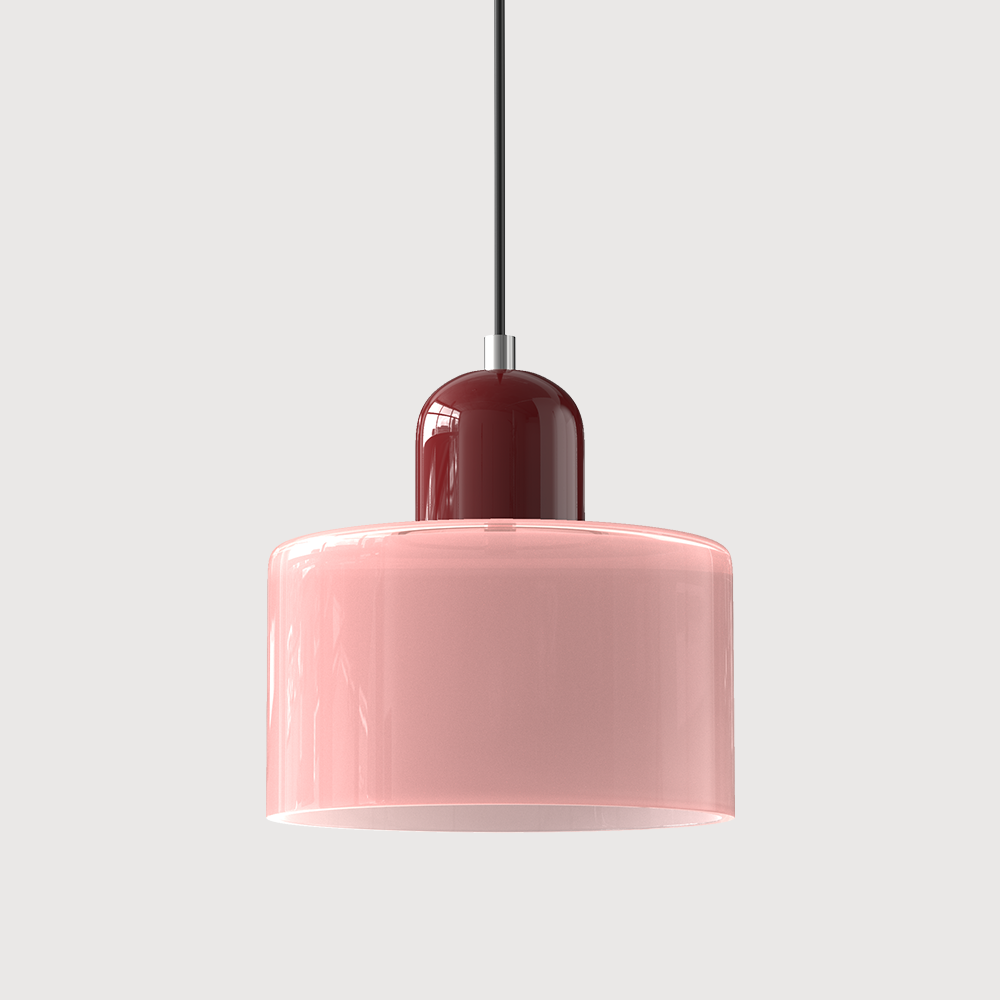 Bauhaus Coloured Glass Pendant Light for Soft Ambient Lighting
