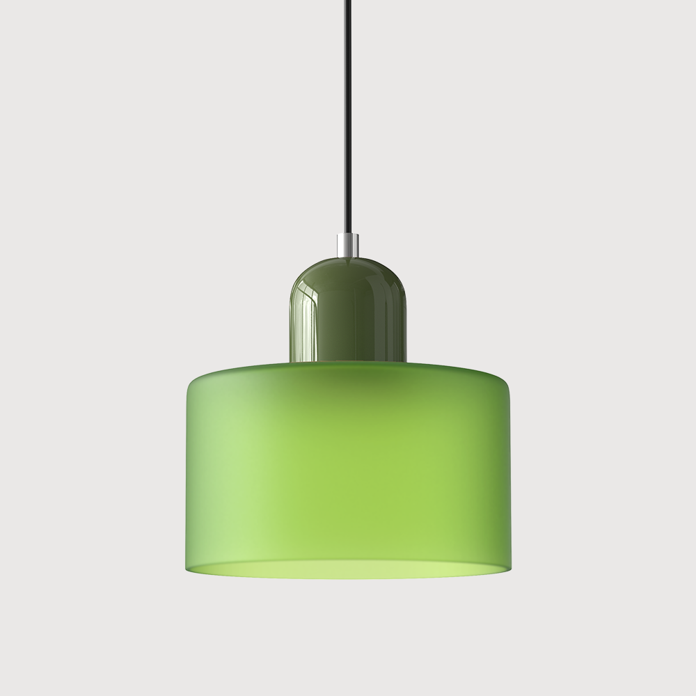 Bauhaus Coloured Glass Pendant Light for Soft Ambient Lighting