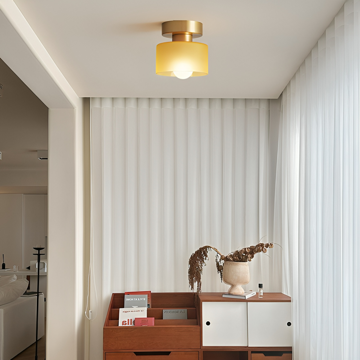 Contemporary Bauhaus Gold Ceiling Spotlight for Indoor Lighting