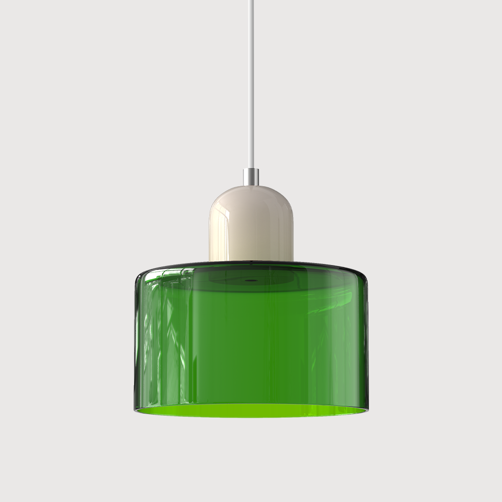 Bauhaus Coloured Glass Pendant Light for Soft Ambient Lighting