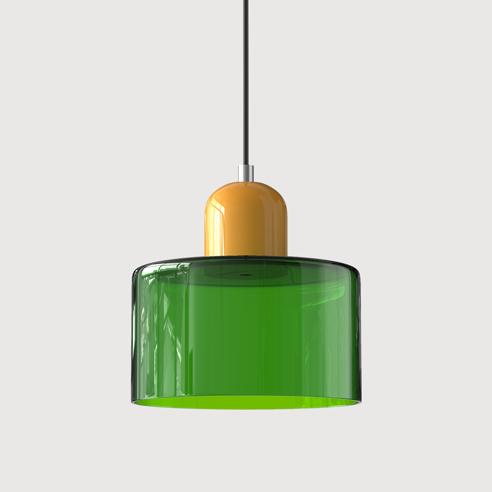 Bauhaus Coloured Glass Pendant Light for Soft Ambient Lighting