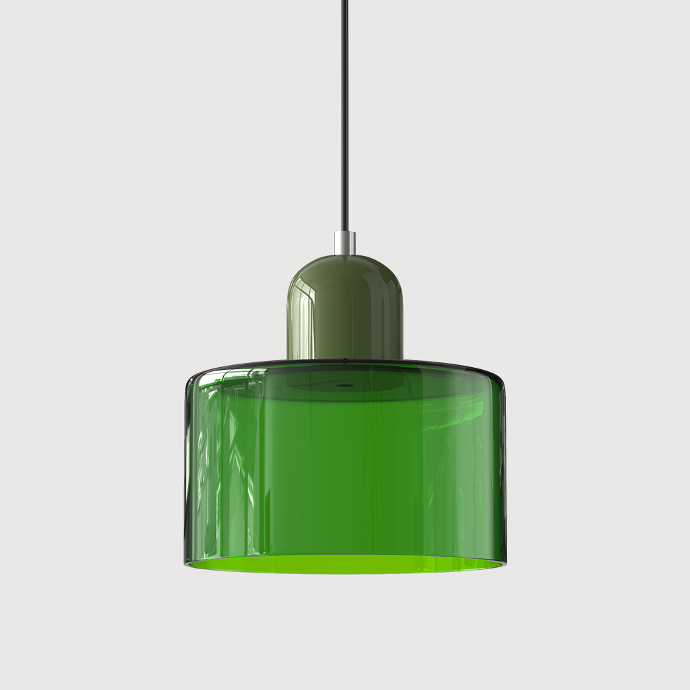 Bauhaus Coloured Glass Pendant Light for Soft Ambient Lighting