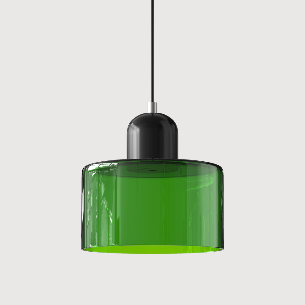 Bauhaus Coloured Glass Pendant Light for Soft Ambient Lighting