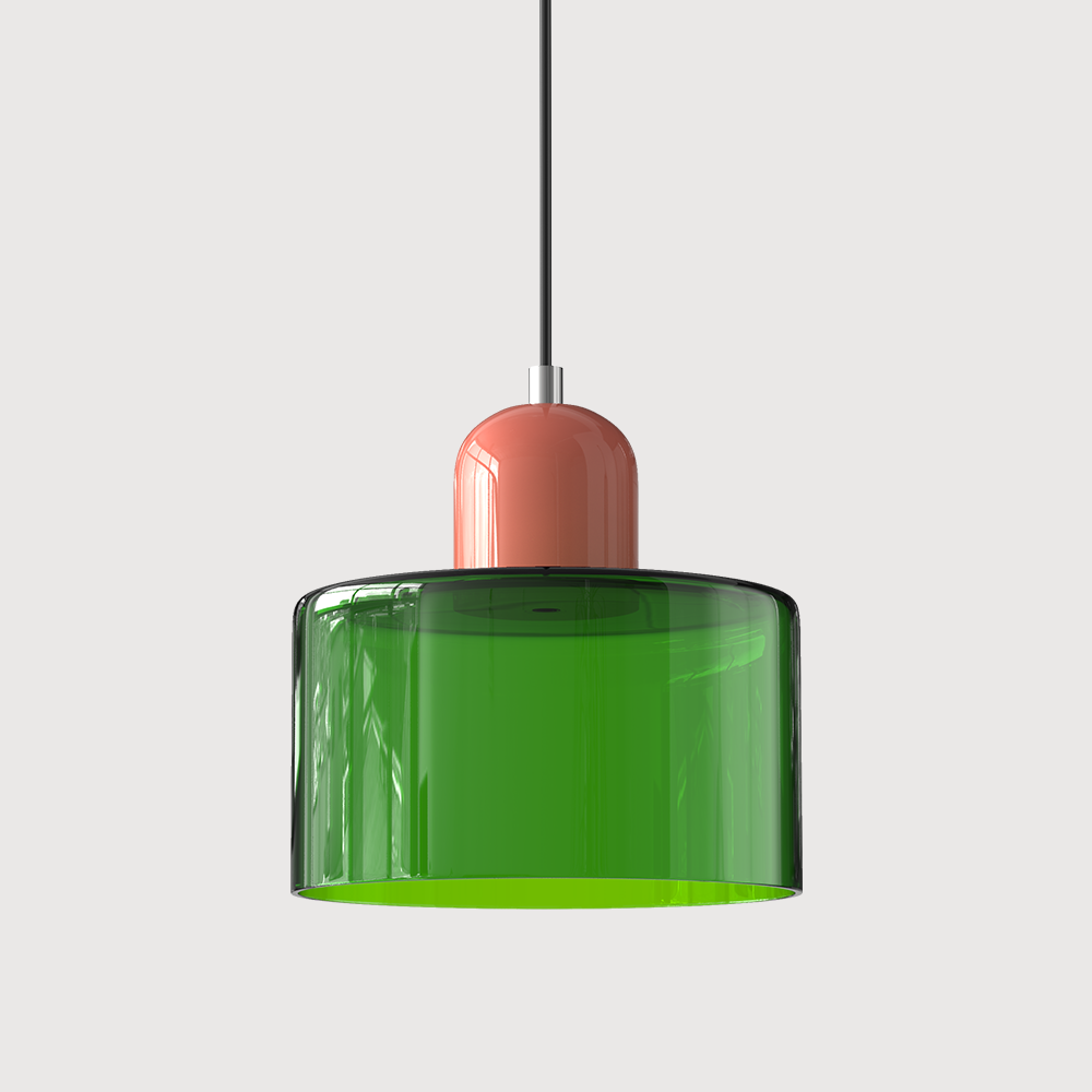 Bauhaus Coloured Glass Pendant Light for Soft Ambient Lighting