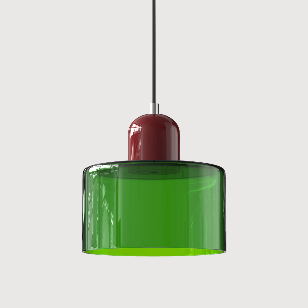 Bauhaus Coloured Glass Pendant Light for Soft Ambient Lighting