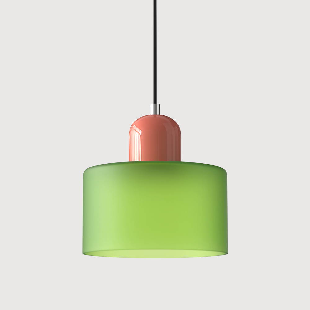 Bauhaus Coloured Glass Pendant Light for Soft Ambient Lighting