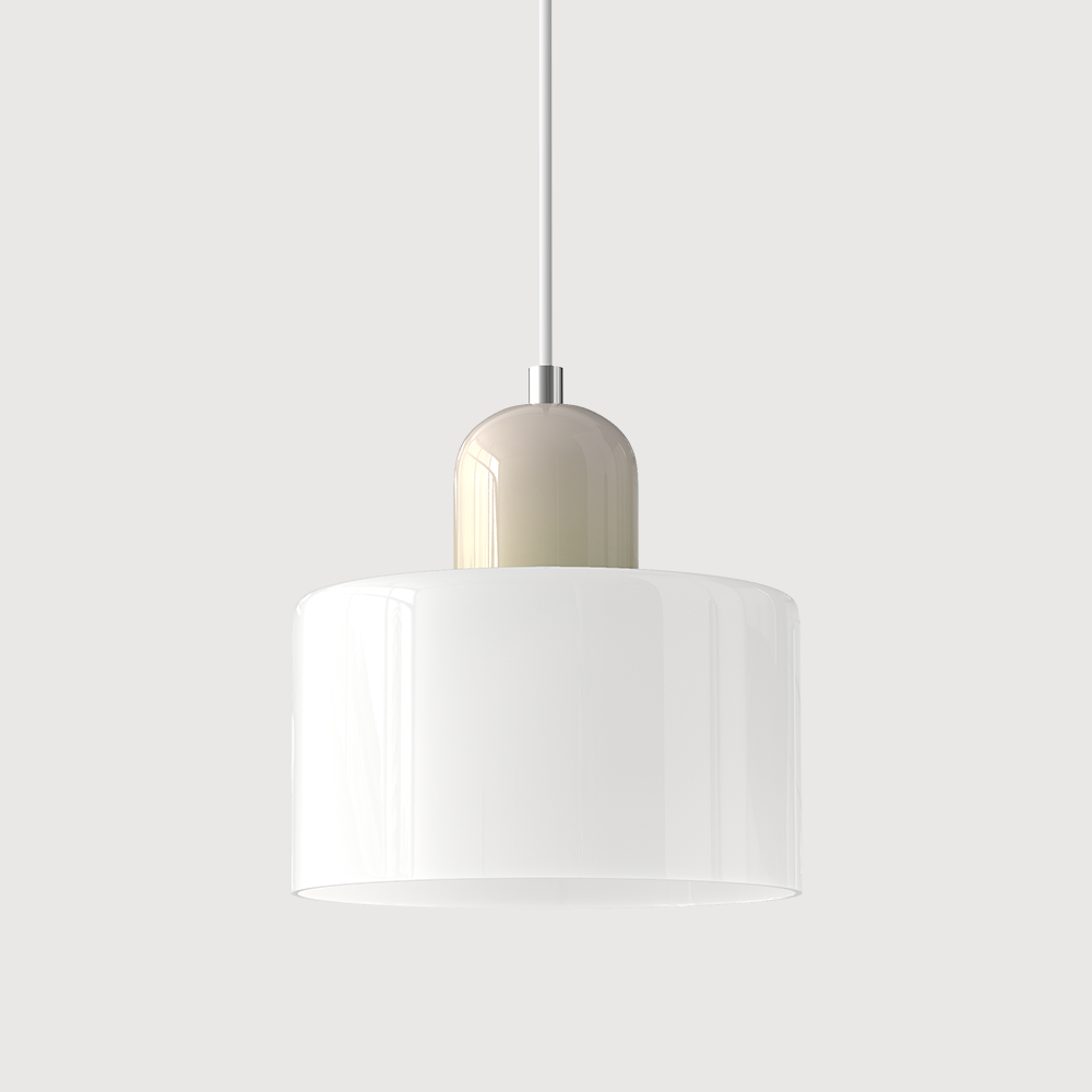 Bauhaus Coloured Glass Pendant Light for Soft Ambient Lighting