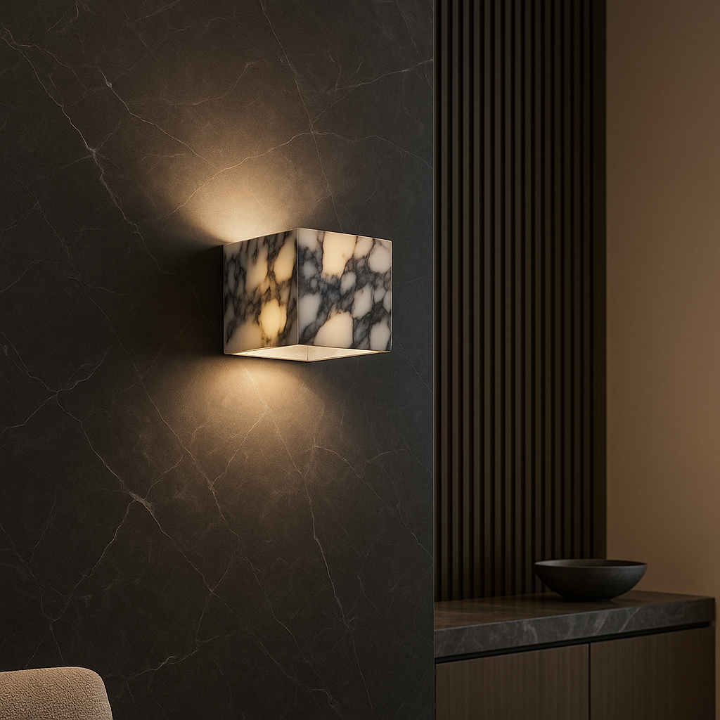 Marble Cube Wall Light for Hallway Bedroom and Living Room Lighting