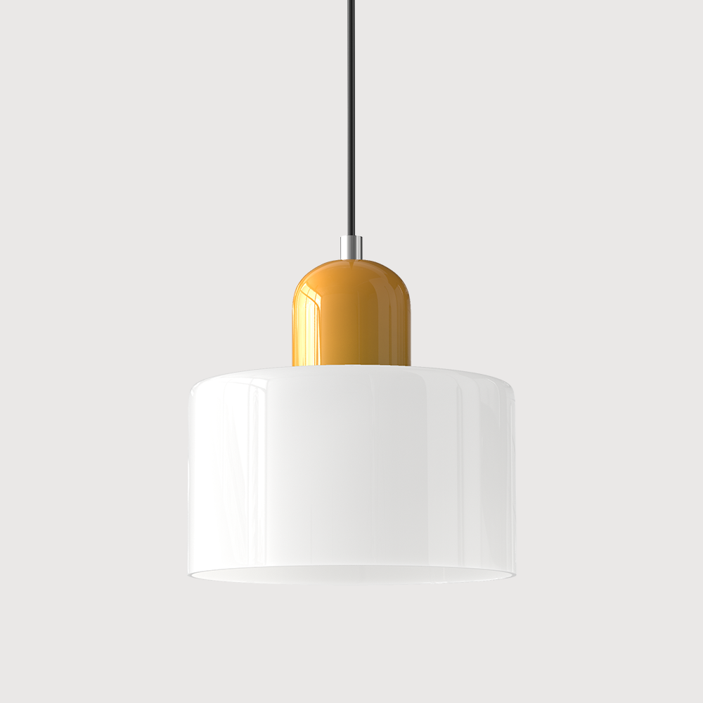 Bauhaus Coloured Glass Pendant Light for Soft Ambient Lighting