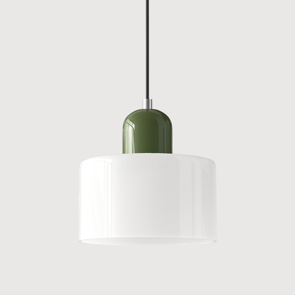 Bauhaus Coloured Glass Pendant Light for Soft Ambient Lighting
