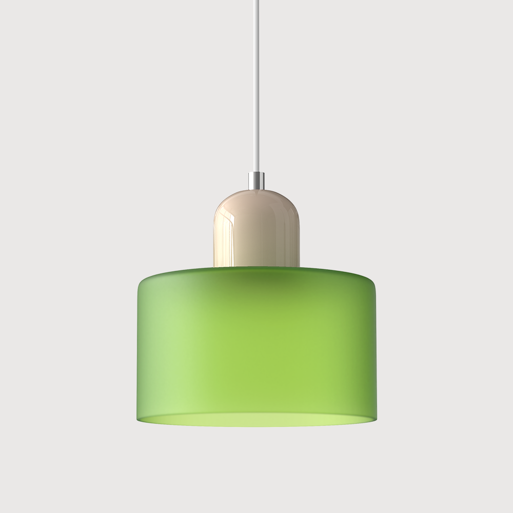 Bauhaus Coloured Glass Pendant Light for Soft Ambient Lighting